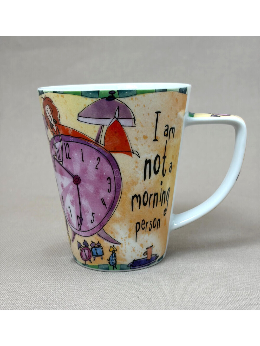 Johnson Brothers Born to Shop Mug I Am Not a Morning Person Porcelain England